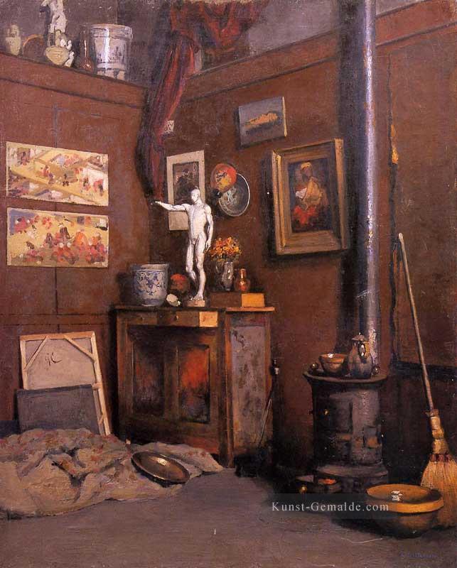 Innenraum eines Studio mit Herd Gustave Caillebotte Ölgemälde